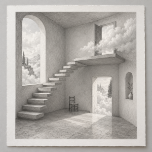 Study for an Unbuilt Room (AI-generated)