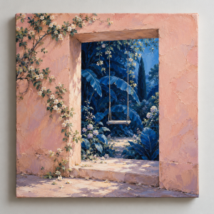 A Garden Behind the Wall (AI-generated)